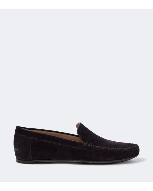 Manolo Blahnik Black Suede Loafers for men