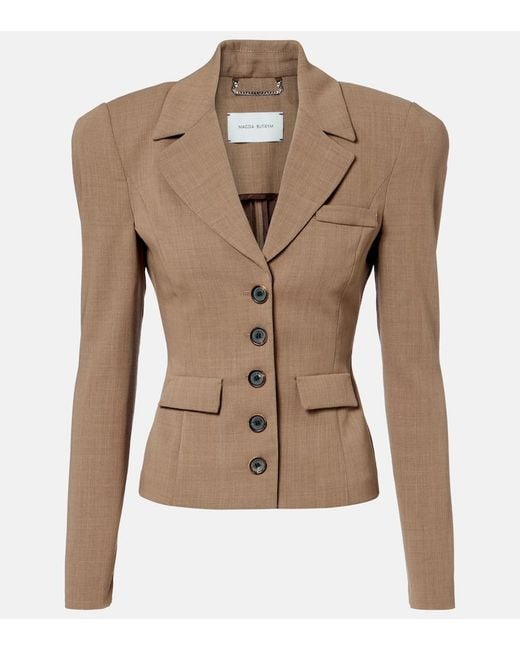 Magda Butrym Natural Wool Blazer