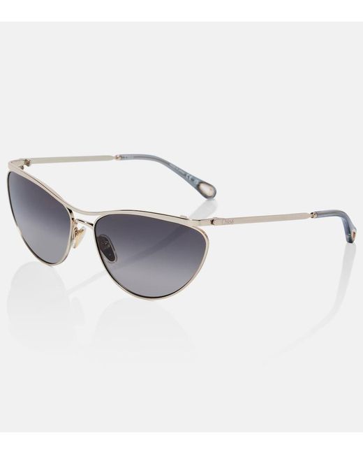 Chloé Gray Uma Cat-Eye Sunglasses