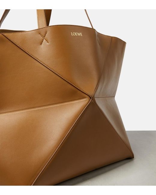 Loewe Brown Shopper Puzzle Fold XL aus Leder