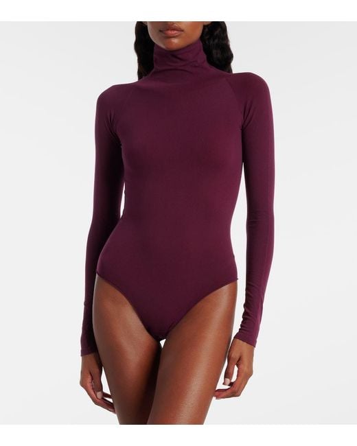 Alaïa Purple Second Skin Bodysuit