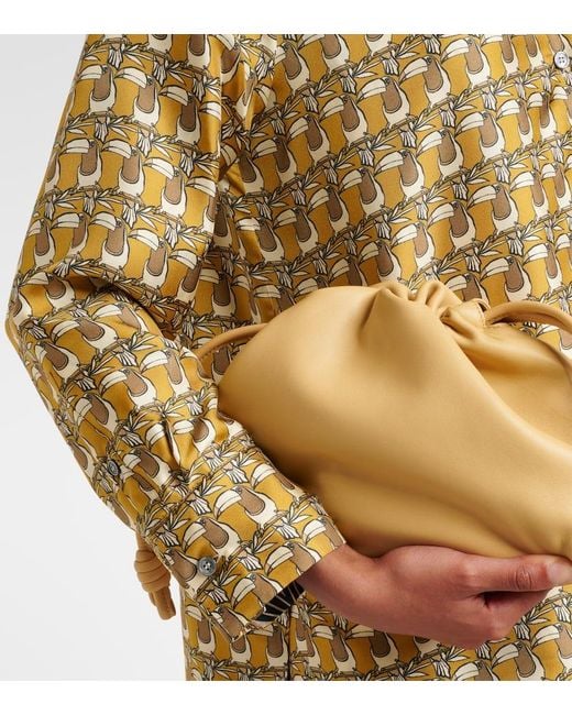 Max Mara Yellow Printed Reversible Silk Shirt