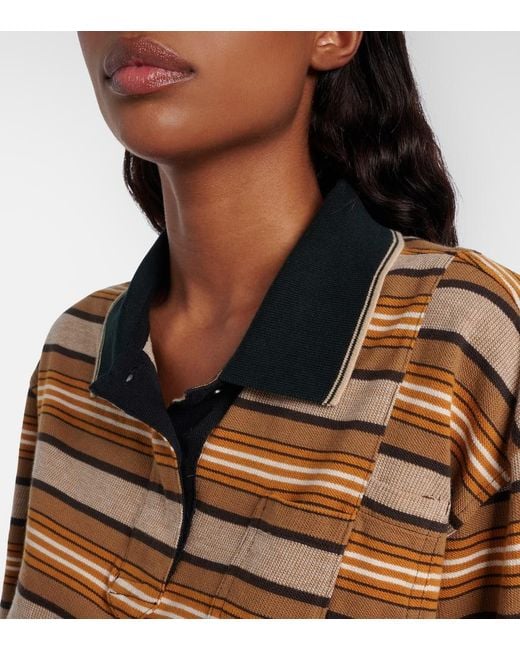 Isabel Marant Brown Cropped-Polohemd Isalyne Aus Baumwolle