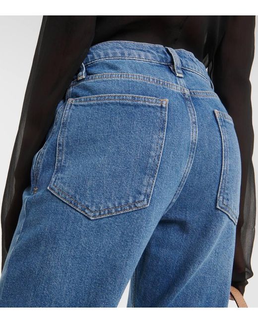 FRAME Blue Cropped Bootcut Jeans 70's