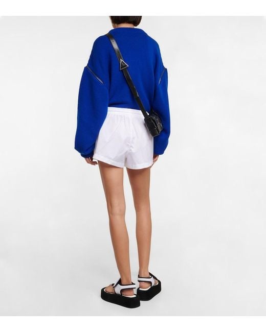 Wardrobe NYC White Spray Technical Shorts