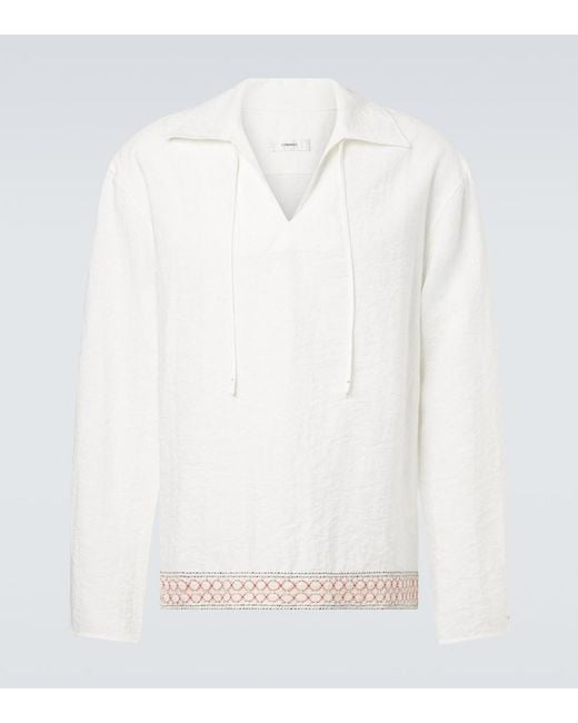 Camicia Con Fiocco di Commas in White da Uomo