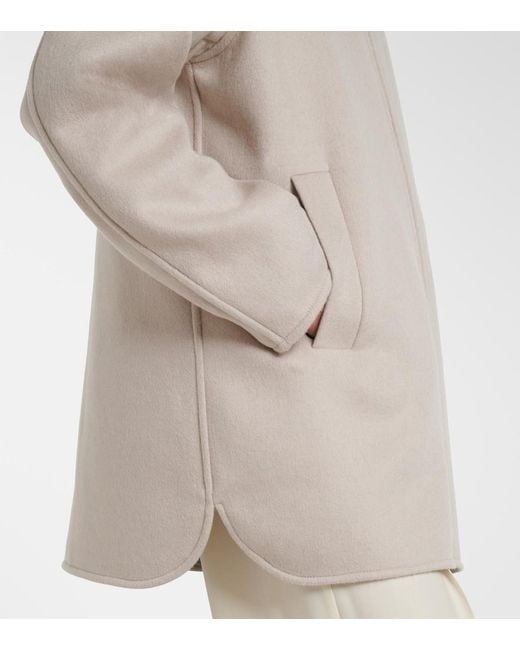 Moncler Natural Hemiptere Wool And Cashmere Jacket