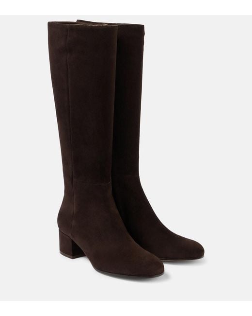 Gianvito Rossi Black 45 Suede Knee-High Boots