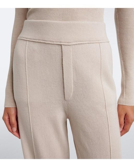 Jardin Des Orangers White Wool And Cashmere Wide-Leg Pants