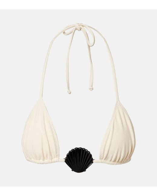 SAME White Shell Bikini Top