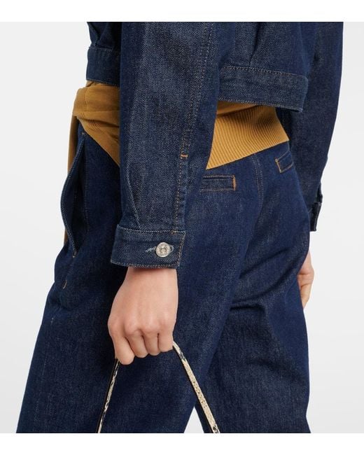 Citizens of Humanity Blue Alma Cropped Denim Jacket