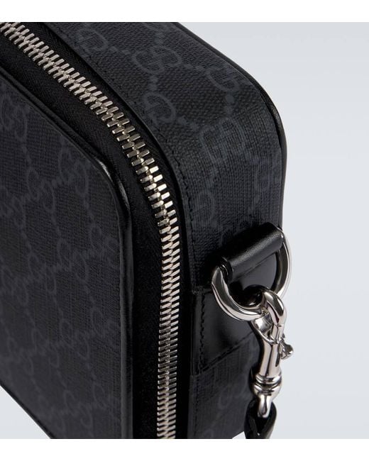 Gucci Gg Canvas Mini Shoulder Bag in Black for Men | Lyst