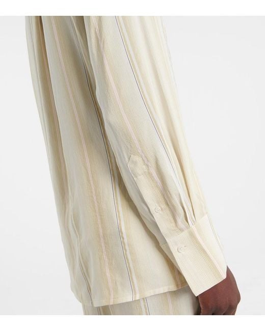 Victoria Beckham White Striped Shirt