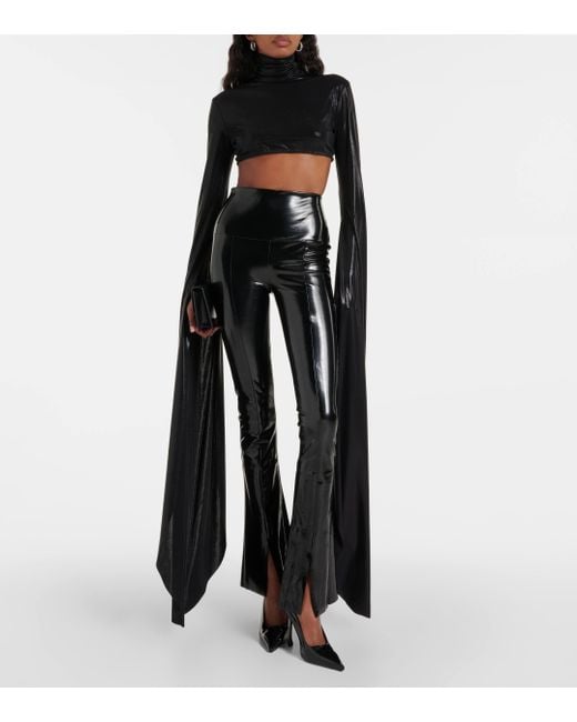 Legging Spat en cuir synthetique Norma Kamali en coloris Black