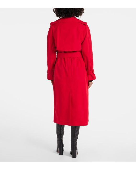 Wardrobe NYC Red Cotton Trench Coat
