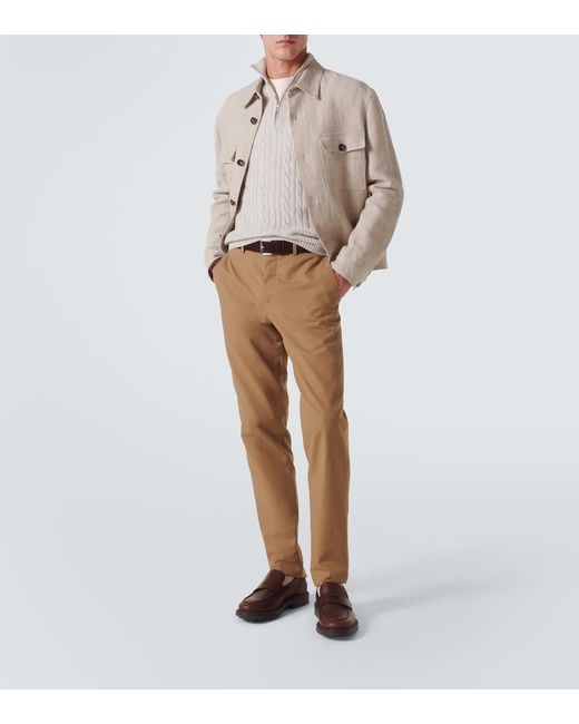Loro Piana Natural Mezzocollo Treccia Cashmere Sweater for men