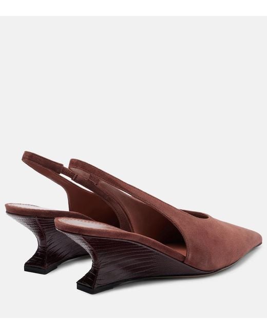 Paris Texas Brown Nina 50 Suede Wedges