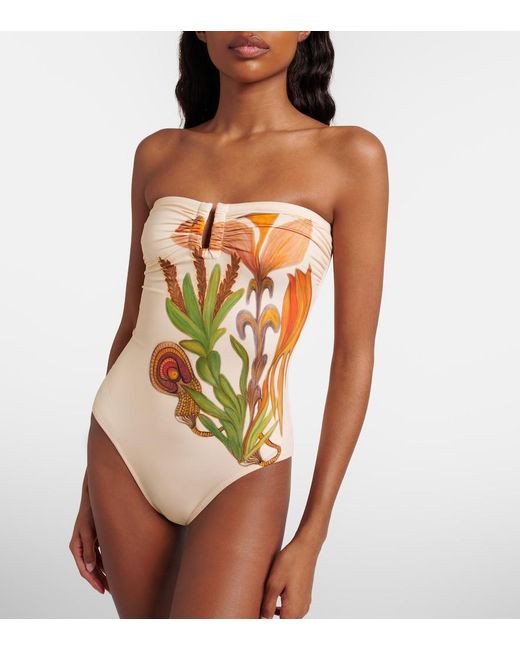 Ulla Johnson White Monterey Maillot Floral Swimsuit
