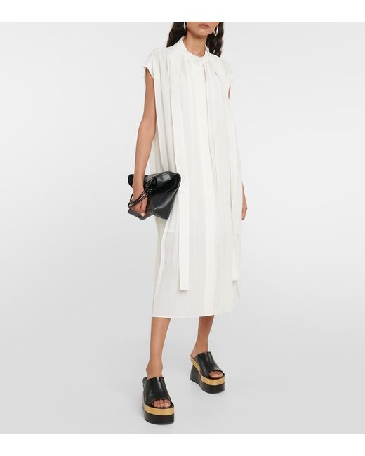 Robe Midi Davidge En Coton Et Soie Joseph en coloris White