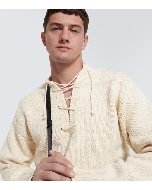 Jil Sander Natural Wool And Silk Sweater for men