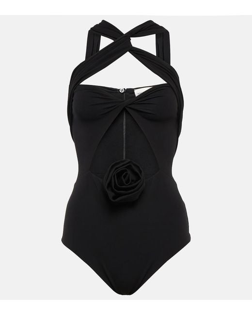 Magda Butrym Black Cutout Bodysuit