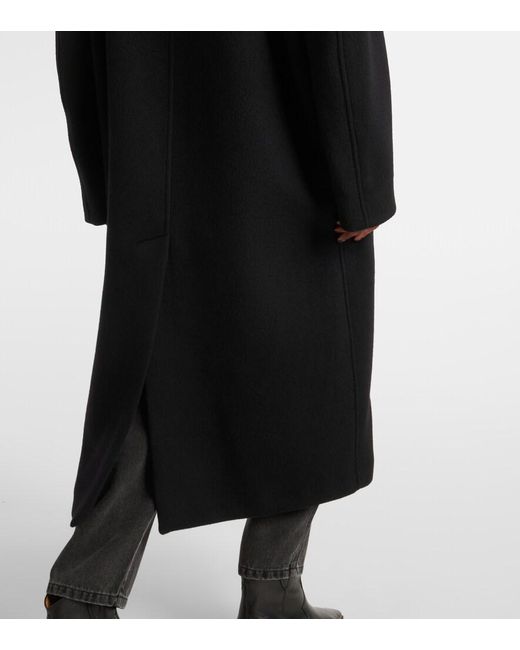 Isabel Marant Black Efezia Wool-Blend Coat