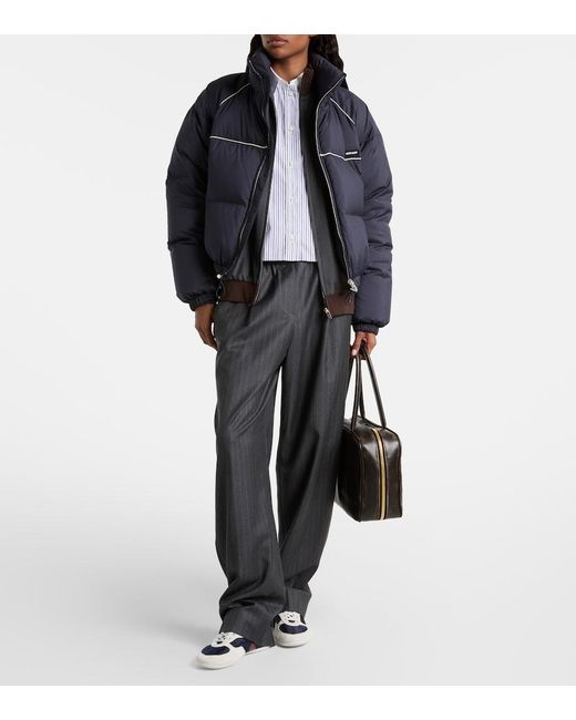 Miu Miu Blue Technical Down Jacket
