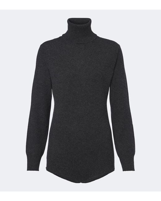 Jardin Des Orangers Black Wool And Cashmere Turtleneck Sweater