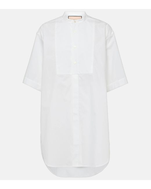 Plan C White Cotton Shirt