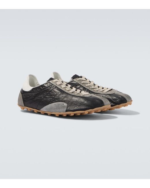 Maison Margiela Black Sprinter Leather Sneakers for men