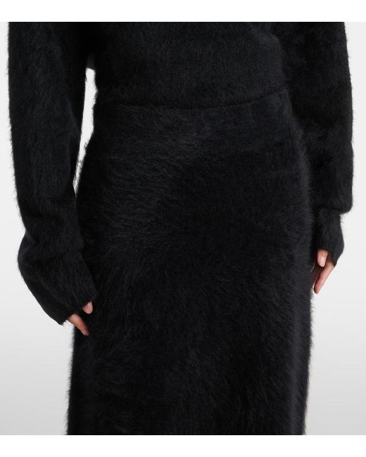 Lisa Yang Black Asta Cashmere Midi Skirt