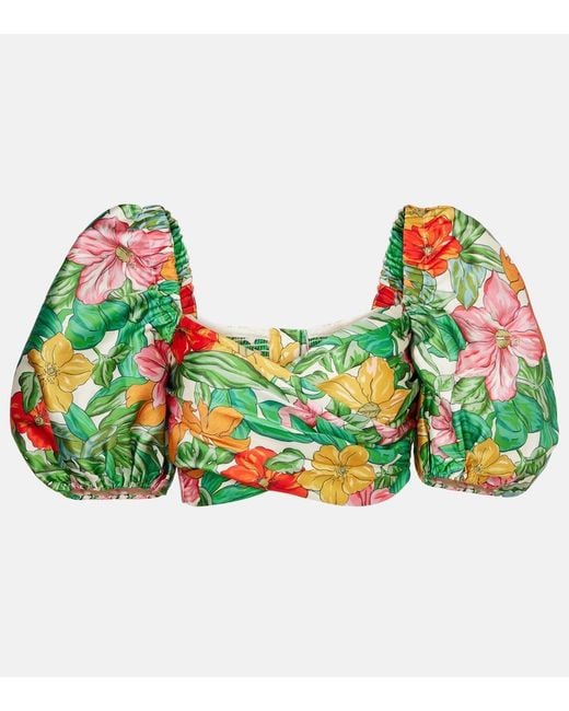 ALÉMAIS Green Amelia Printed Top