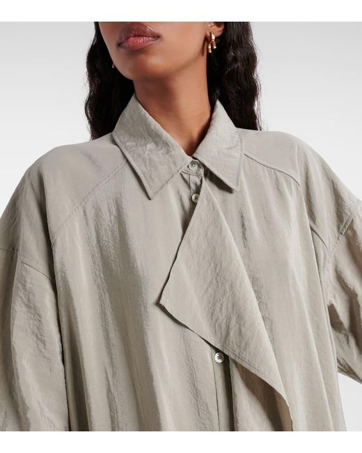 Lemaire Natural Gathered Silk-blend Shirt Dress