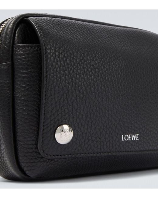 Loewe Black Pebble Small Leather Shoulder Bag for men