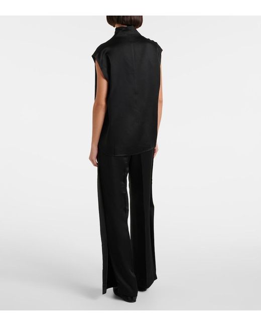 Totême Black Draped Top