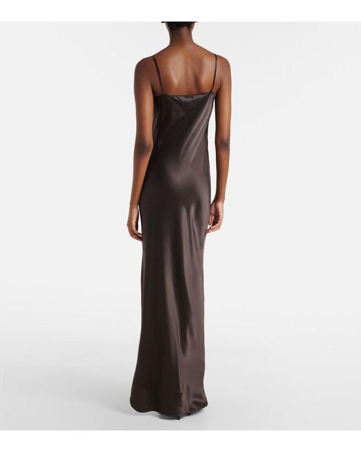 Nili Lotan Black Cami Silk Charmeuse Slip Dress