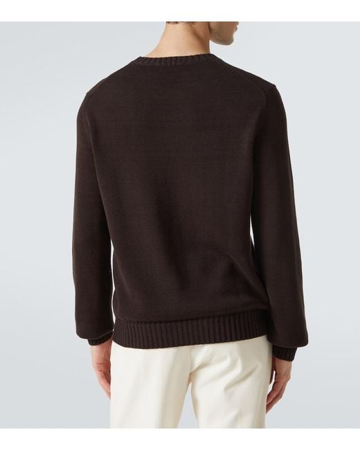 Saman Amel Pullover Aus Baumwolle in Black für Herren