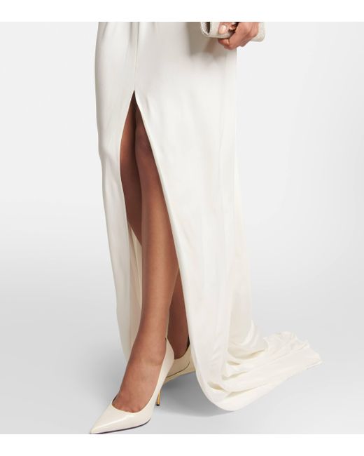 Costarellos White Bridal Aspasia Halterneck Gown