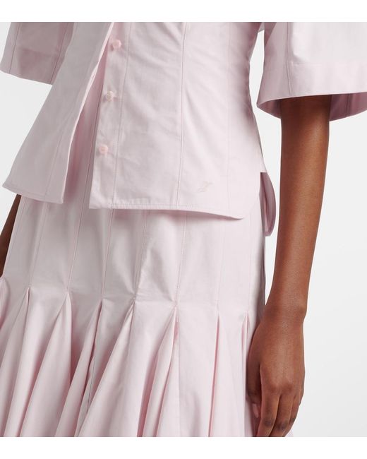 Jacquemus Pink Moisson Cotton Poplin Shirt