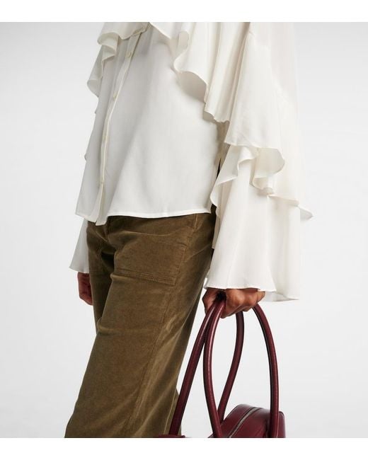 Blouse Demaris En Soie Melangee Veronica Beard en coloris White