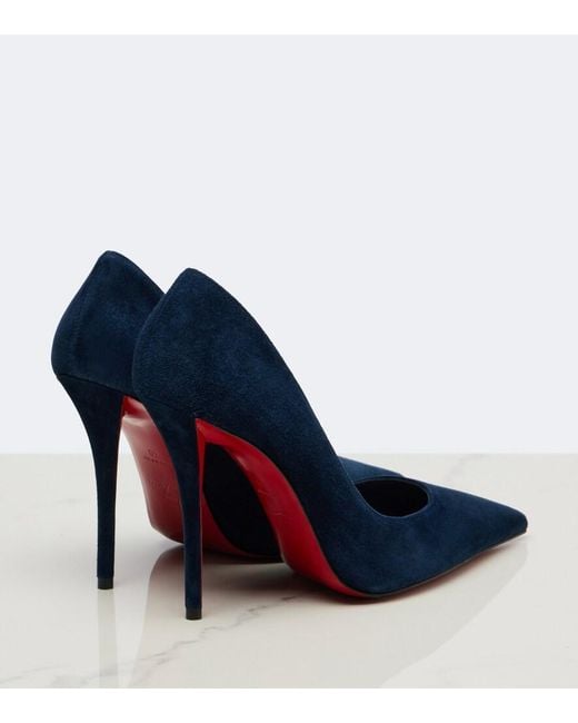 Christian Louboutin Blue Miss Z Suede Pumps