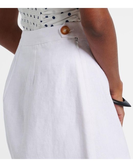 Posse White Perri Linen Shorts