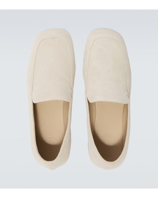 Lemaire White Outdoor Suede Slip-On Shoes for men