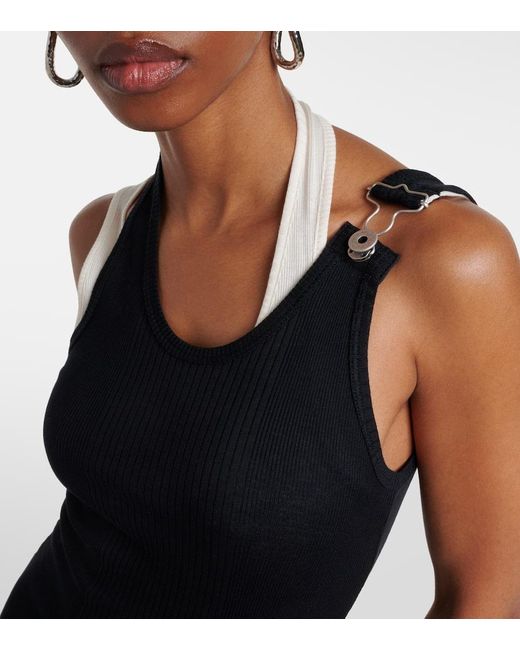 Robe Longue En Coton Jean Paul Gaultier en coloris Black