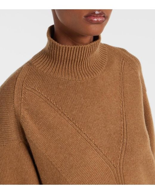 FFORME Brown Loletta Wool And Cashmere Turtleneck Sweater