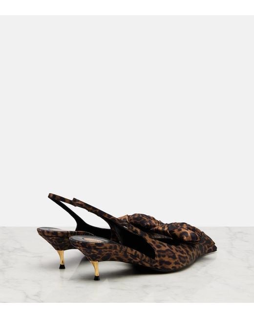 Saint Laurent Brown Dakota Slingback Pumps