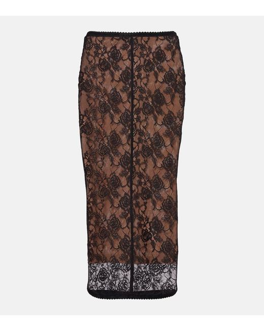 Gonna Midi di Self-Portrait in Brown