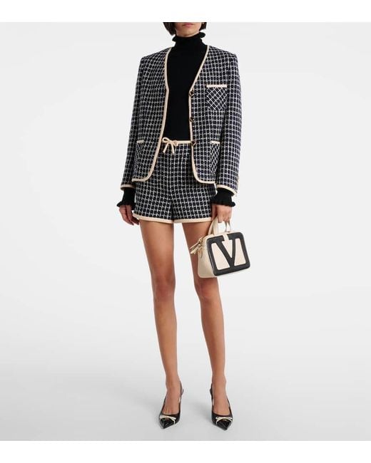 Valentino Black Ruffled Virgin Wool Sweater