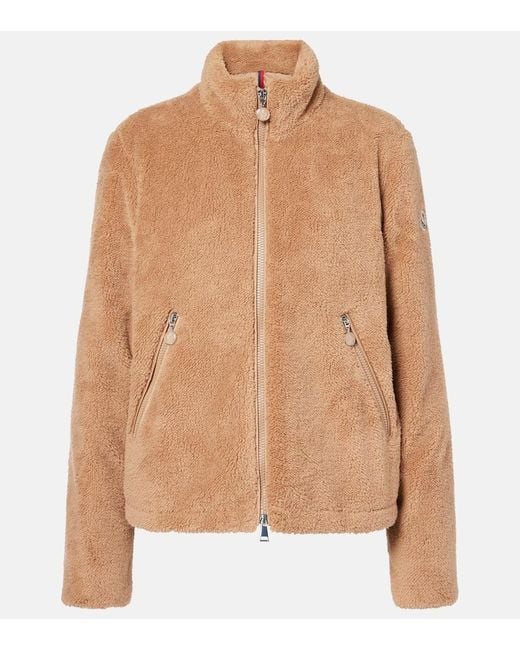 Moncler Brown Polignac Teddy And Down Jacket