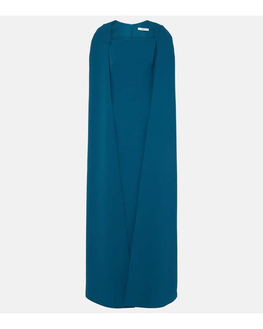 Vestido de fiesta Cinza de crepe Safiyaa de color Blue